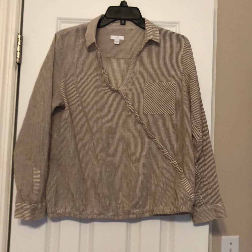 Like new, worn once J Jill cotton faux wrap PM